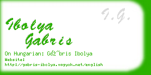 ibolya gabris business card